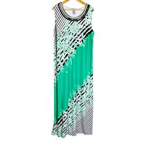 Catherines Plus Sizes Beaded Neckline Maxi Dress - Size 1X 18/20W